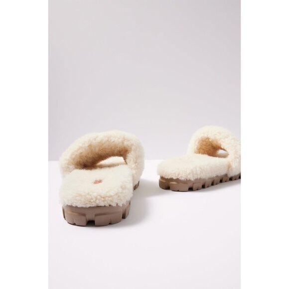 NWOT Cozetta UGG Braid Natural Cream Sheepskin Slip On Slippers Slides Size 12 - Picture 12 of 15